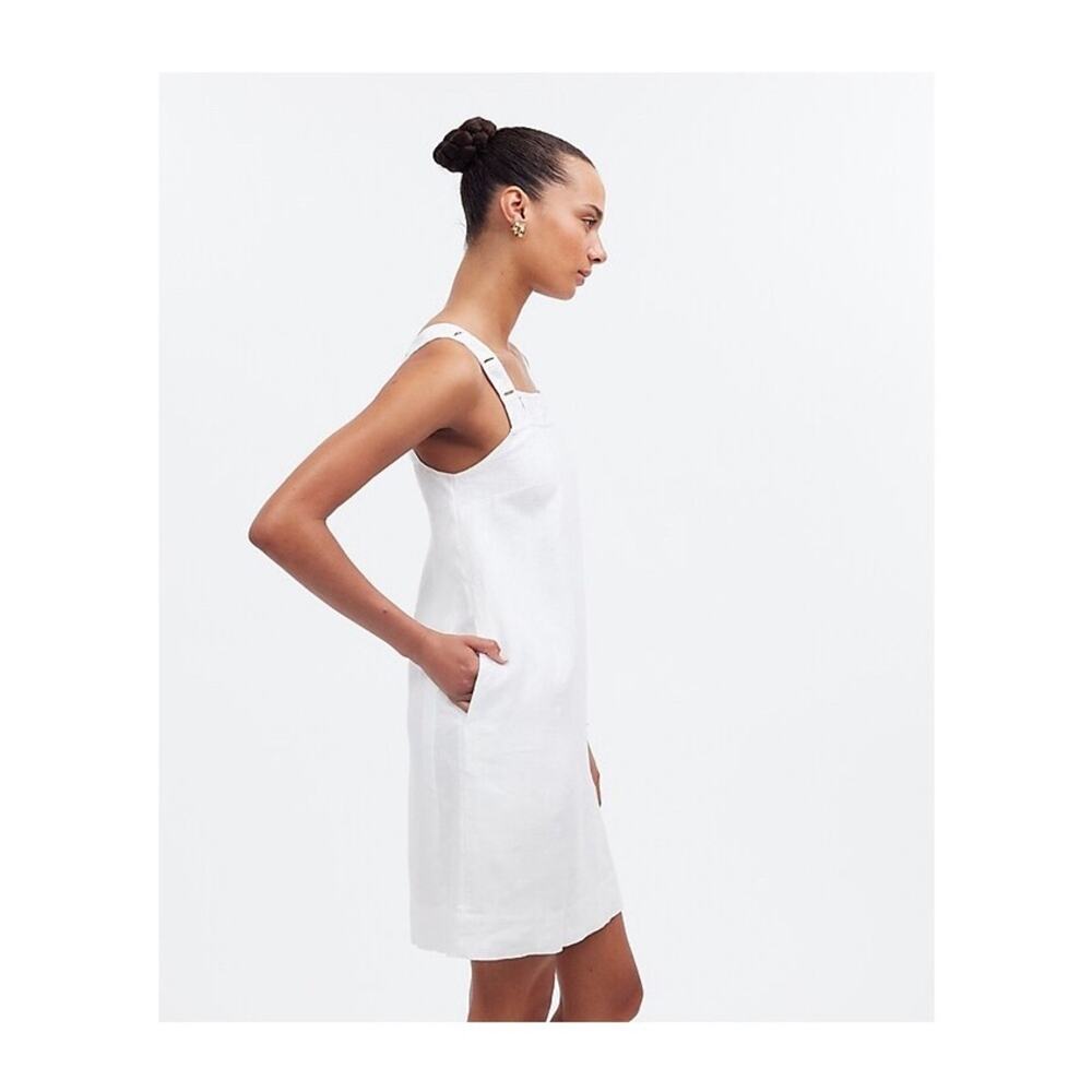 Madewell Embroidered Tank Mini Dress in Linen Eyelet White Size 4 - Picture 7 of 13